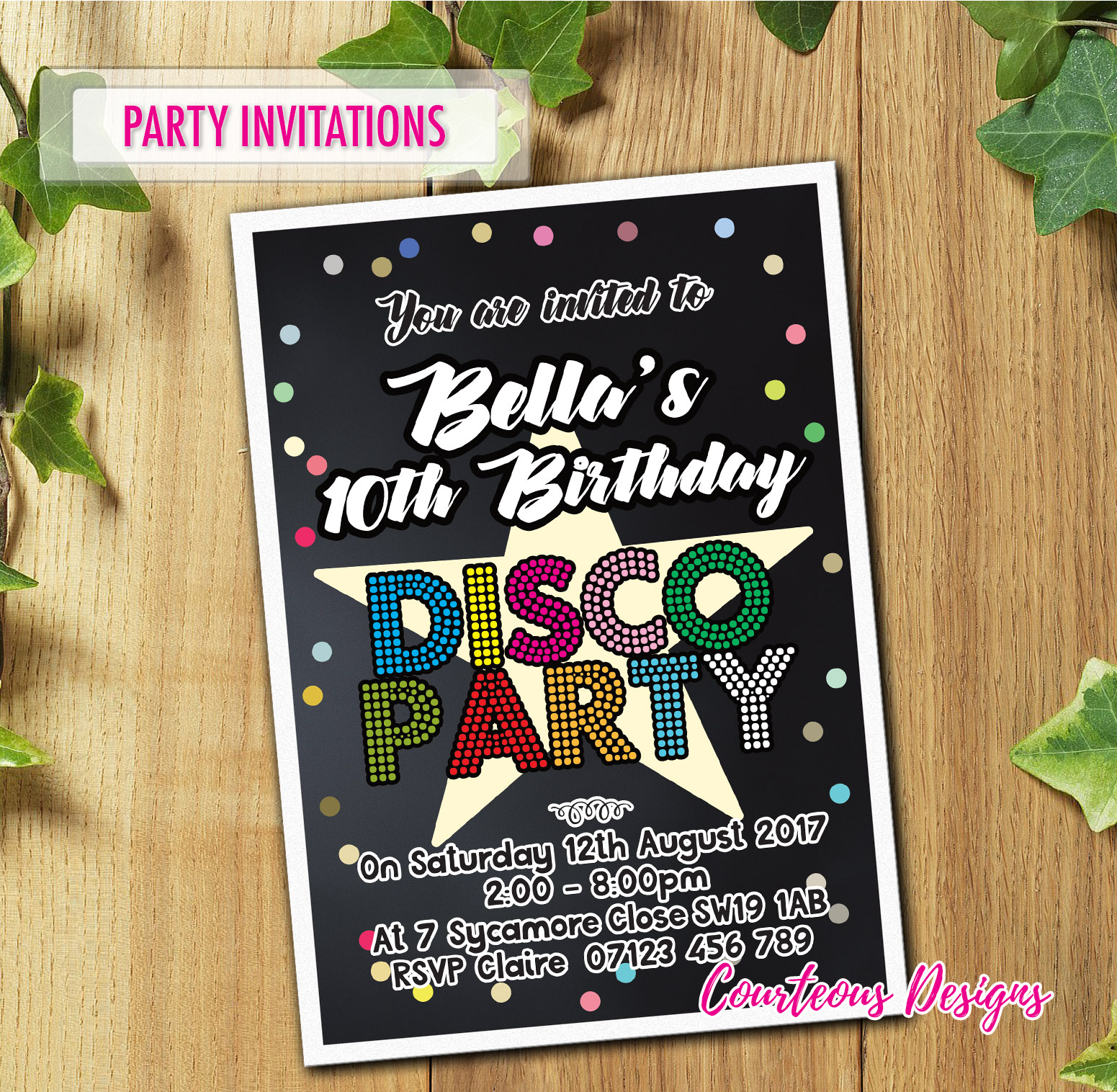 Disco Party Invitations 5