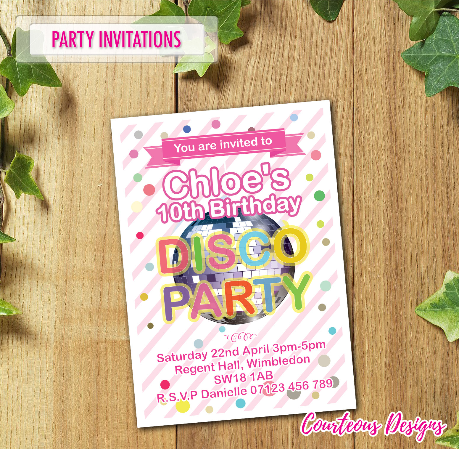 Disco Party Invitations 4
